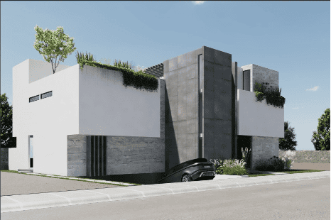 Proyecto arquitectónico residencial contemporáneo